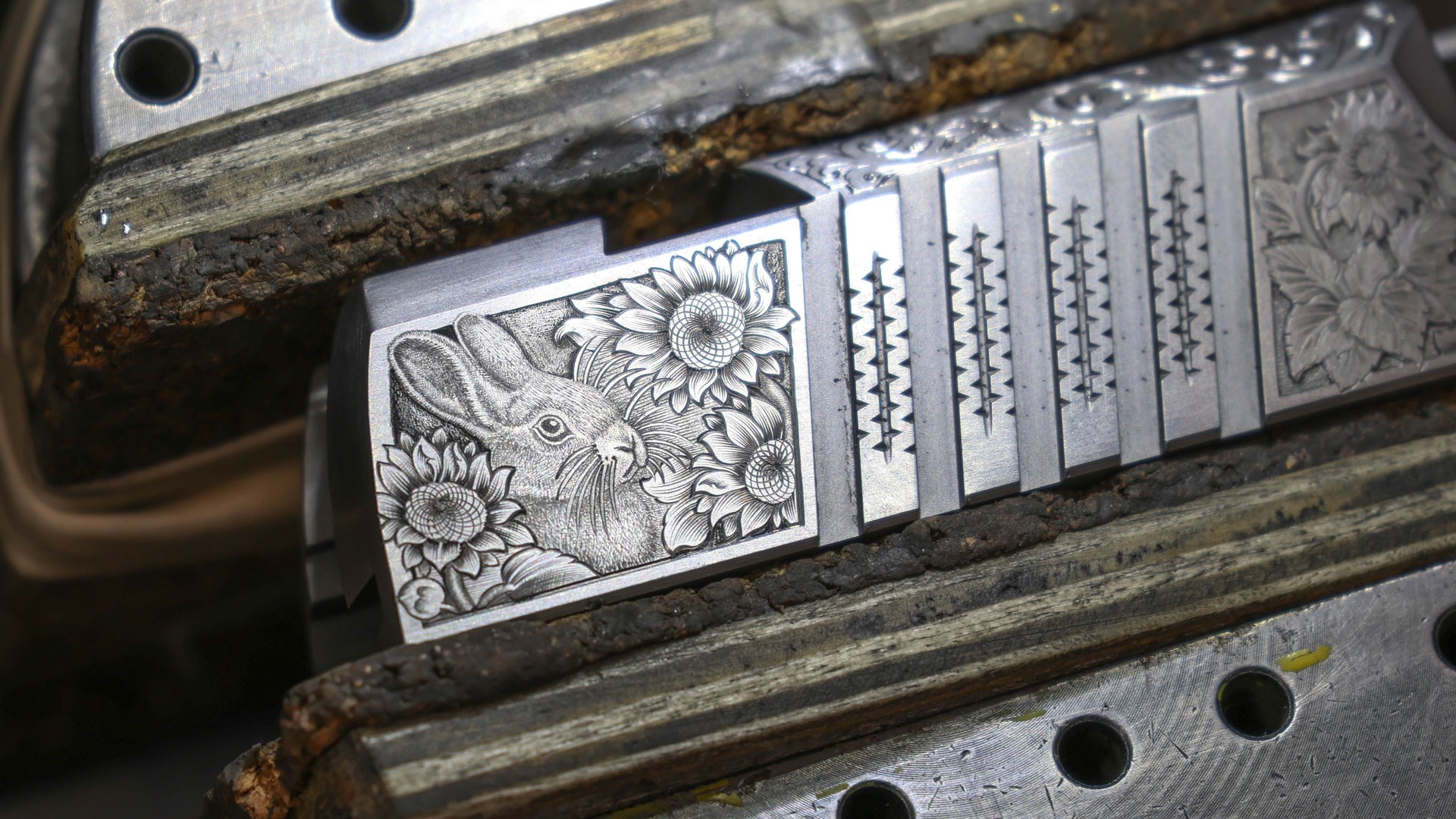 Rabbit engraving on Cabot