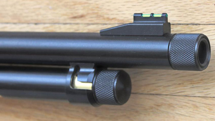 Green fiber-optic front sight