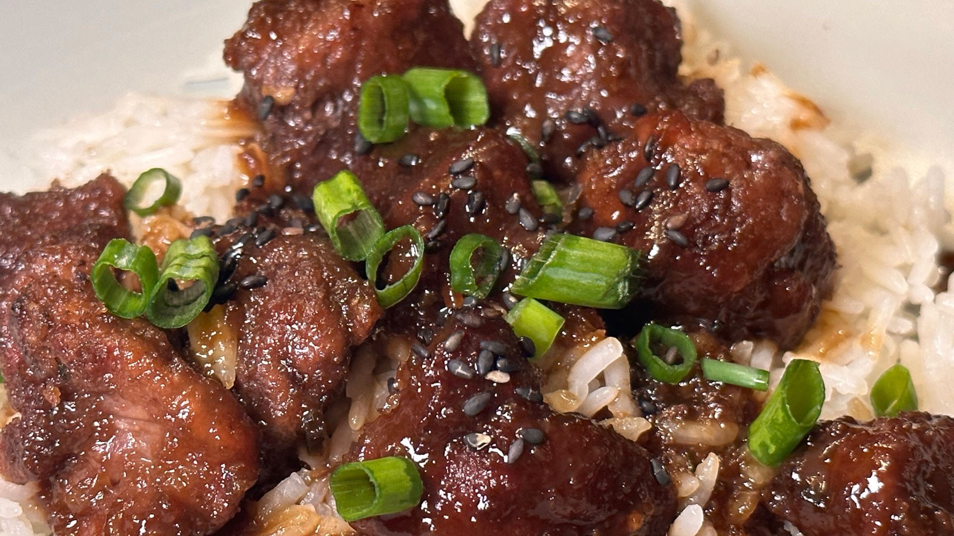 Honey Garlic Duck on rice