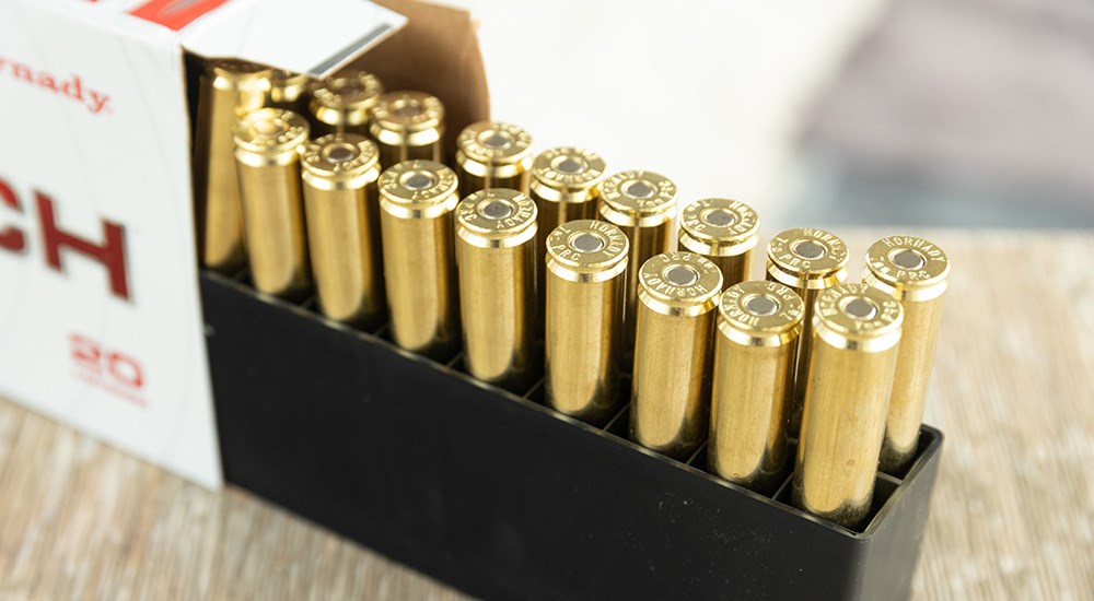 Hornady 7mm PRC Match ammunition in box.