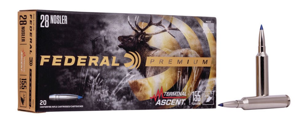 Federal Premium Terminal Ascent 28 Nosler ammunition.