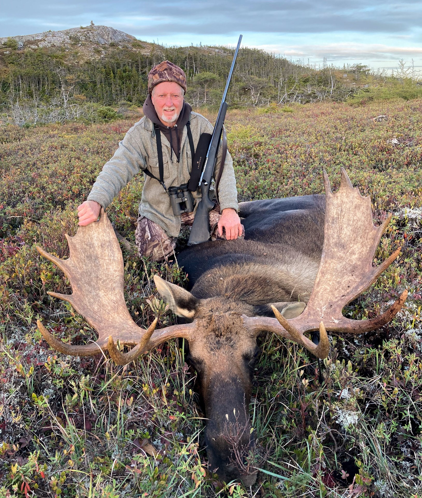 Colton with Moose