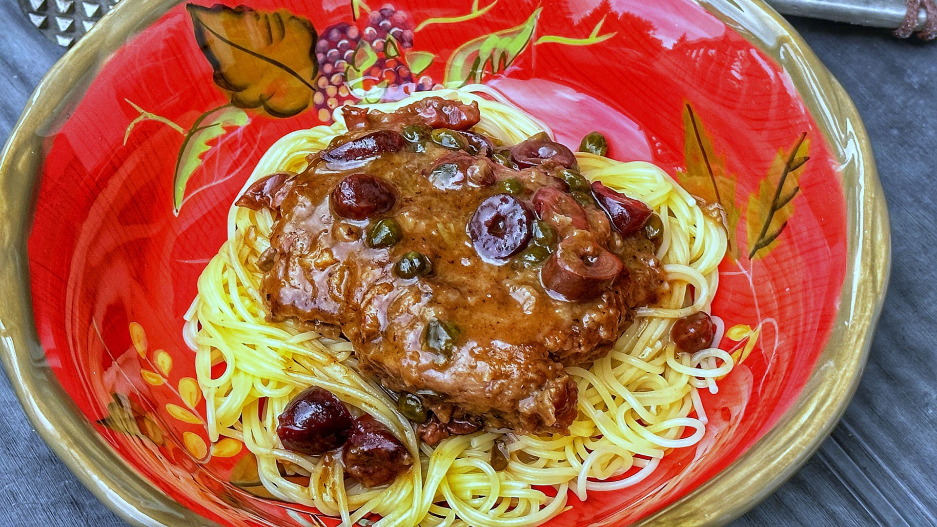 Plated duck piccata