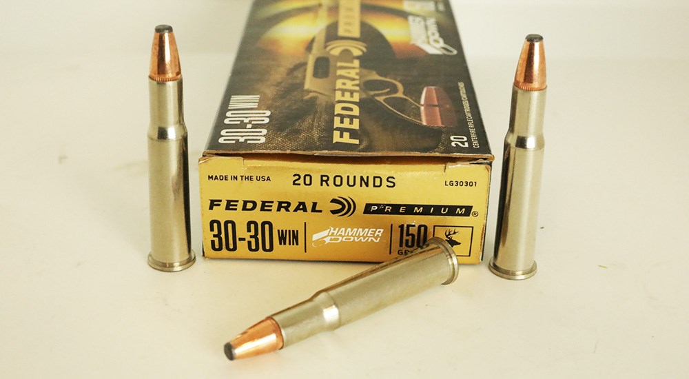 Federal Premium HammerDown 150 grain .30-30 Winchester ammunition.